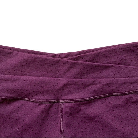 Lululemon Swiss Dot Burgandy Astro Wunder Crop 11 Leggings - Picture 3 of 4